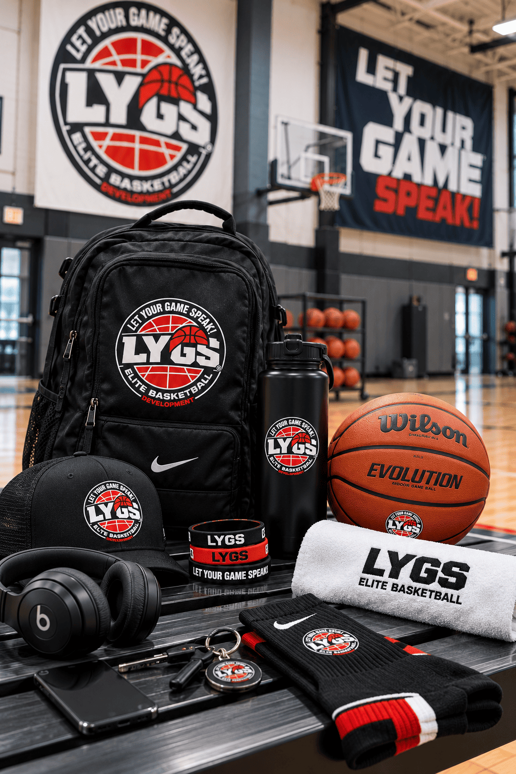 Basketball accessories and everyday gear